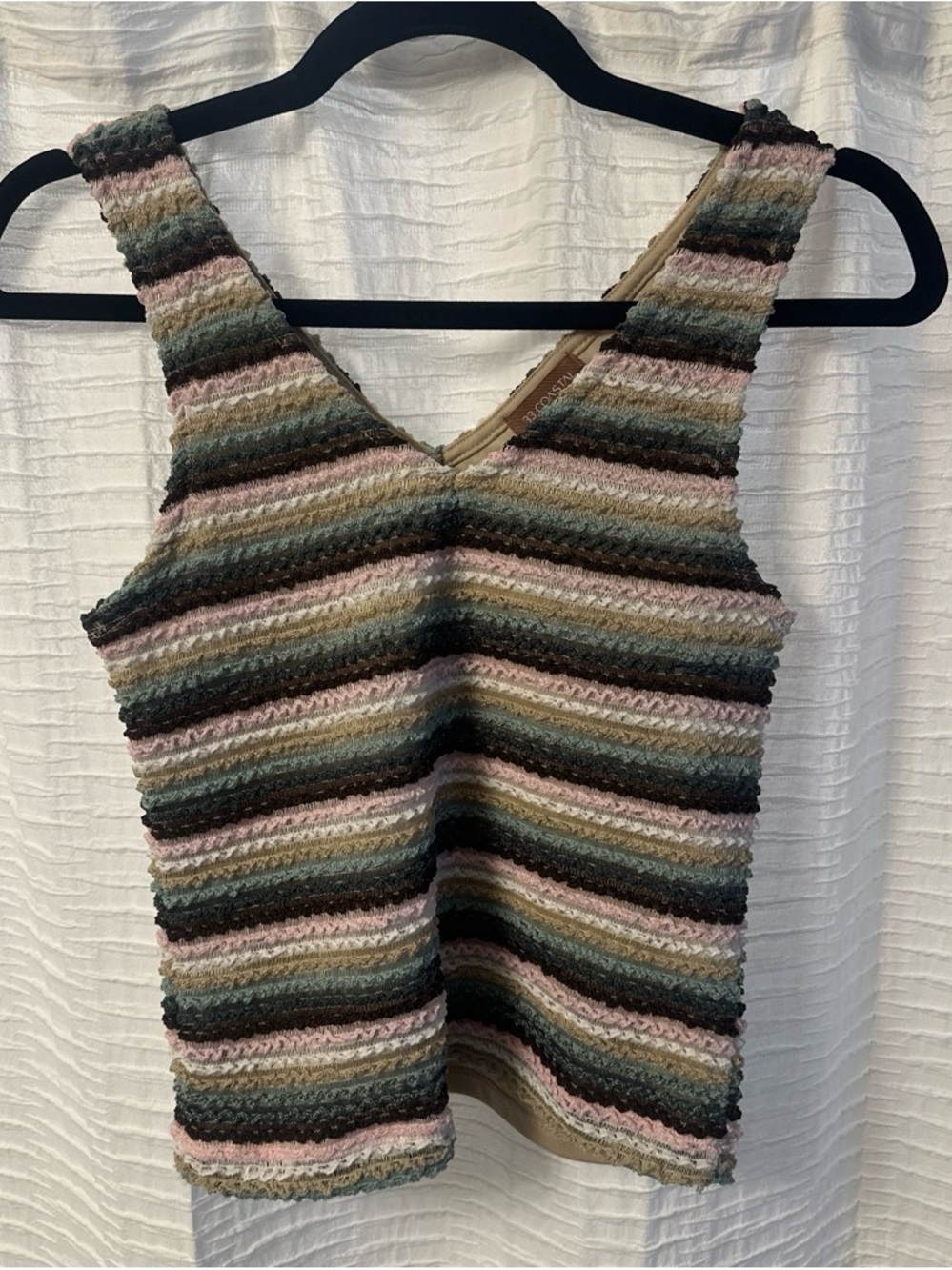 Women’s Striped Textured Tank Top - Multi Color